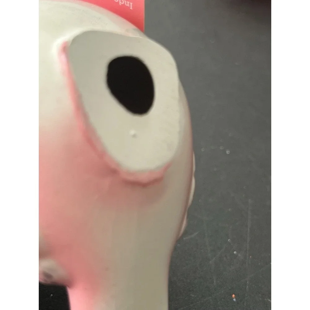 Ceramic Pink Bird Christmas Ornament Playful Colorful Love Cartoon Retro